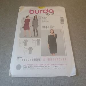 Burda Sewing Pattern 7137 Women's Dresses Sizes 10-28 Uncut Plus Size